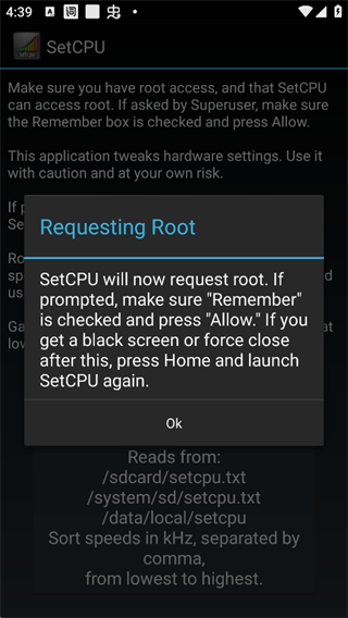 SetCPU